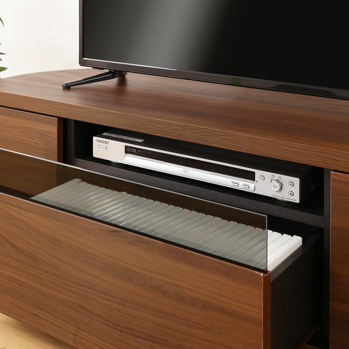 テレビ台 幅130cm 高さ36cm ダークブラウン コーナータイプ 55V型対応