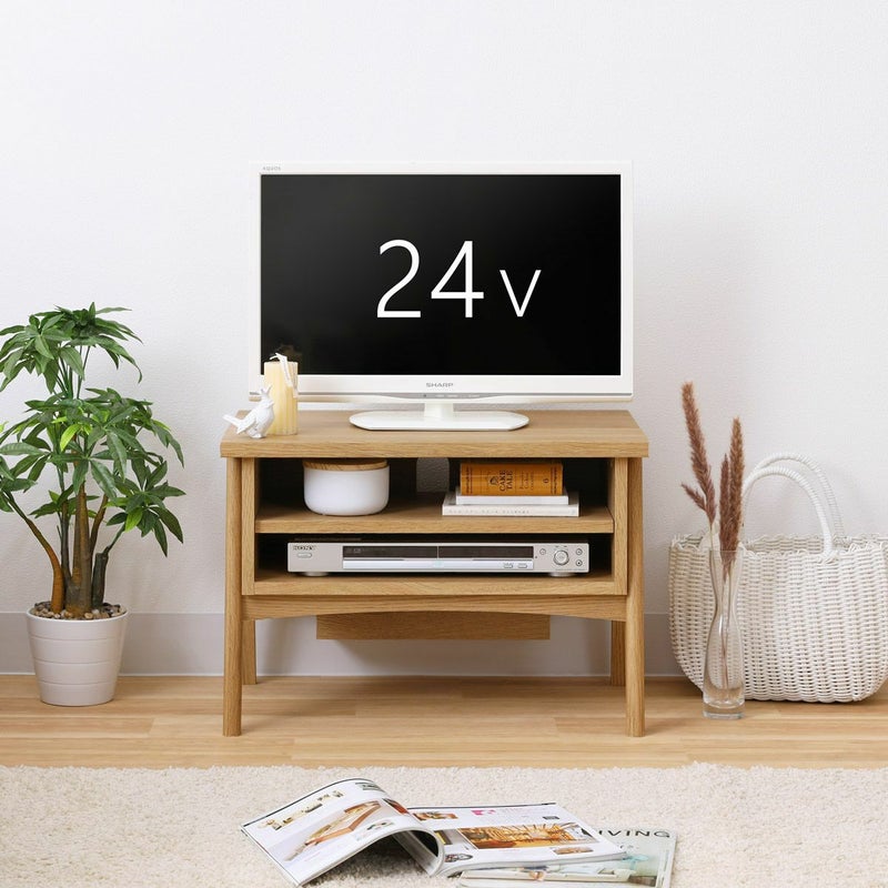 [24V型までのテレビ対応コンパクトテレビ台]24V型までのテレビが置ける幅60.1cm。一人暮らしのワンルームにちょうどいいコンパクトサイズのテレビ台です。※お使いのテレビのサイズ・重量を必ずお確かめください。