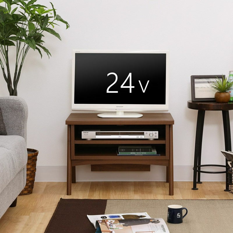 [24V型までのテレビ対応コンパクトテレビ台]24V型までのテレビが置ける幅60.1cm。一人暮らしのワンルームにちょうどいいコンパクトサイズのテレビ台です。※お使いのテレビのサイズ・重量を必ずお確かめください。