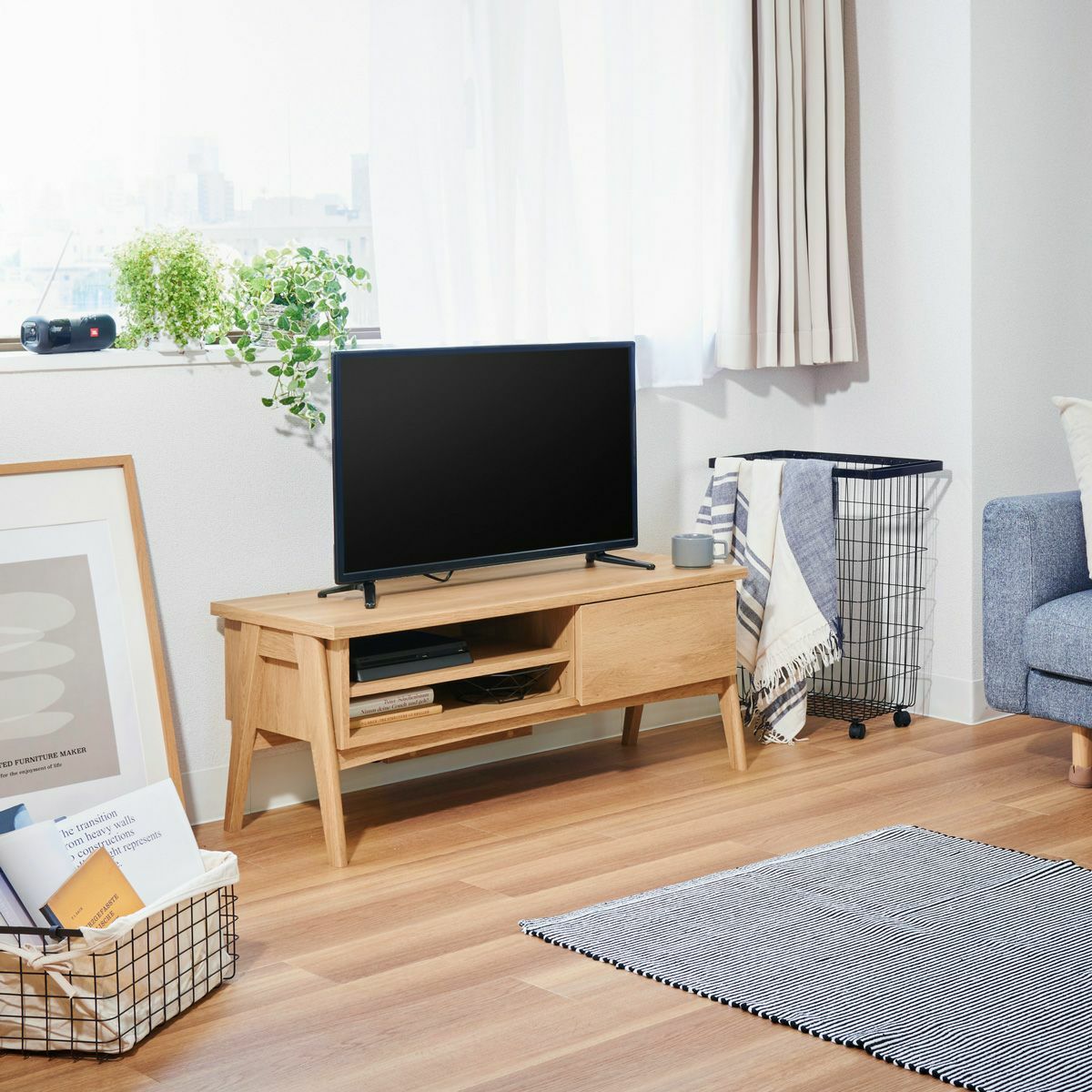 テレビ台 幅101cm 高さ42cm ナチュラルブラウン 43V型対応 TVボード