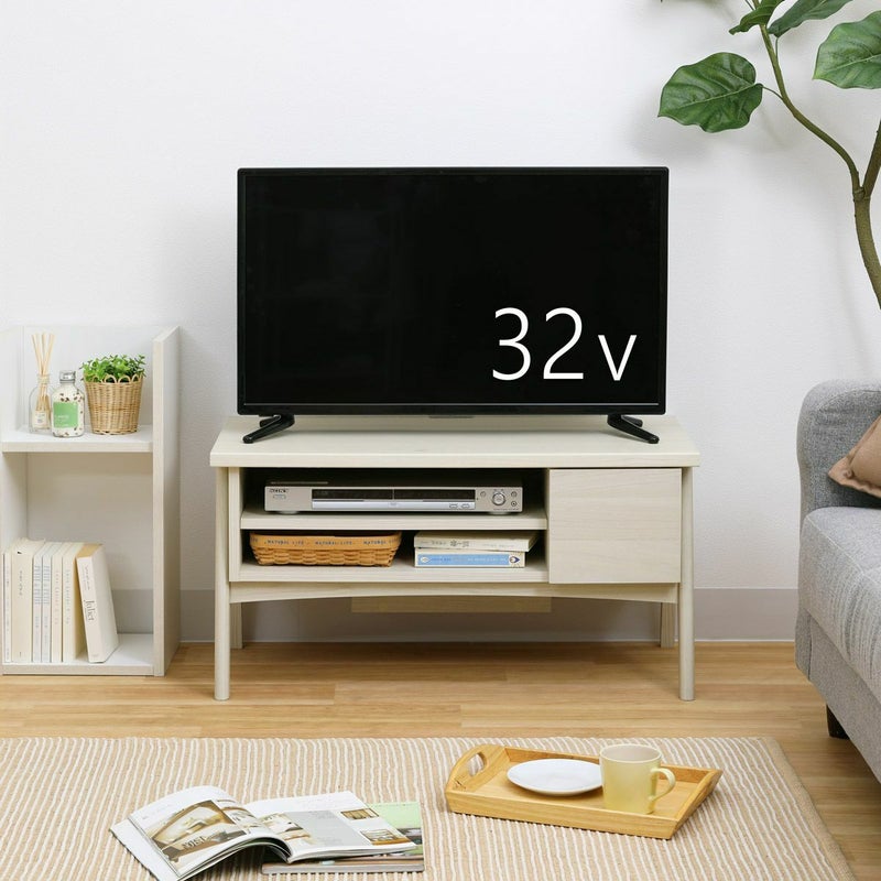 [32V型までのテレビ対応コンパクトテレビ台]32V型までのテレビが置ける幅80.1cm。一人暮らしのお部屋にちょうどいいコンパクトサイズのテレビ台です。※お使いのテレビのサイズ・重量を必ずお確かめください。