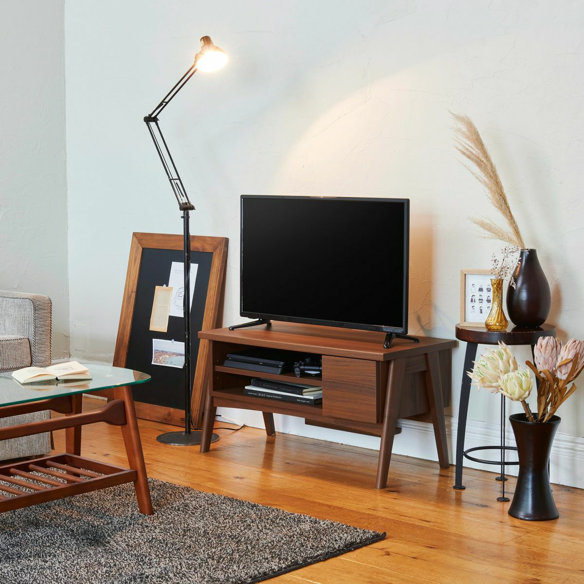 ダークブラウン 木目調 ローボード テレビ台 収納棚 シンプル 北欧風 モダン 省スペース インテリア 家具 リビング　【糸島市内 送料無料】88270-3-003 テレビ台・ローボード ダークブラウン系 | 家具インテリア通販のSHIRAI