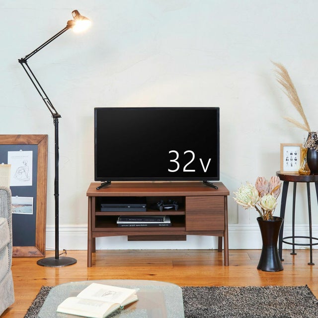 テレビ台 幅81cm 高さ42cm ダークブラウン 32V型対応 TVボード 