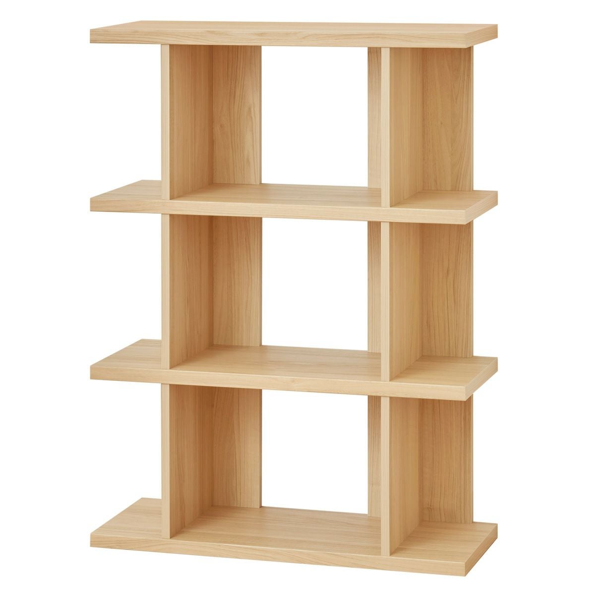 ディスプレイラック 棚 幅82cm 高さ113cm ナチュラルブラウン 飾り棚