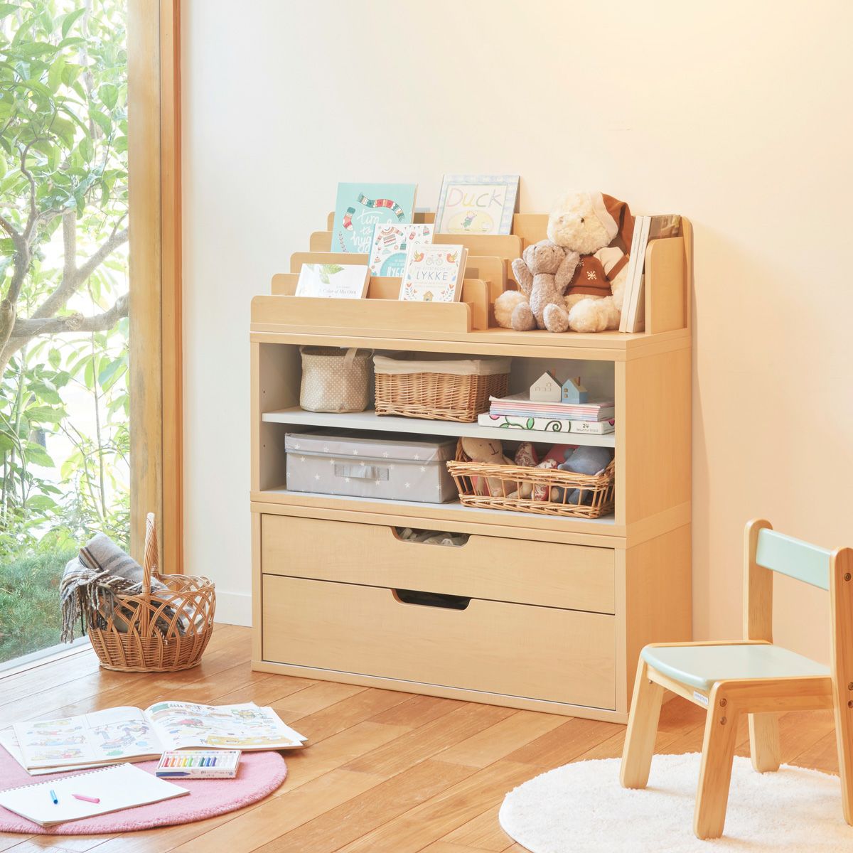 自分でお片付けチェスト　女の子 自分でお片付けチェスト（子供部屋収納/タンス/チェスト）｜通販の