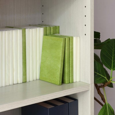 文庫本を前後に並べて収納できます