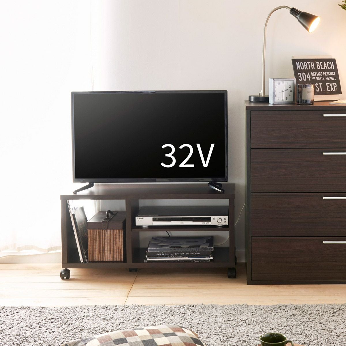 テレビ台 AS-FEL980 ナチュラル キャスター付テレビ台 幅98㎝｜製品一覧｜テレビ