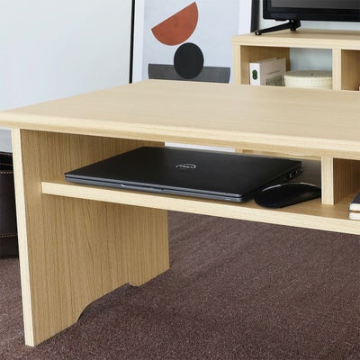 本やPCを収納できる中棚付き