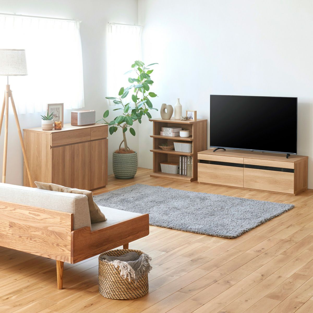 テレビ台 幅120cm 高さ37cm ナチュラルブラウン 50V型対応 TVボード
