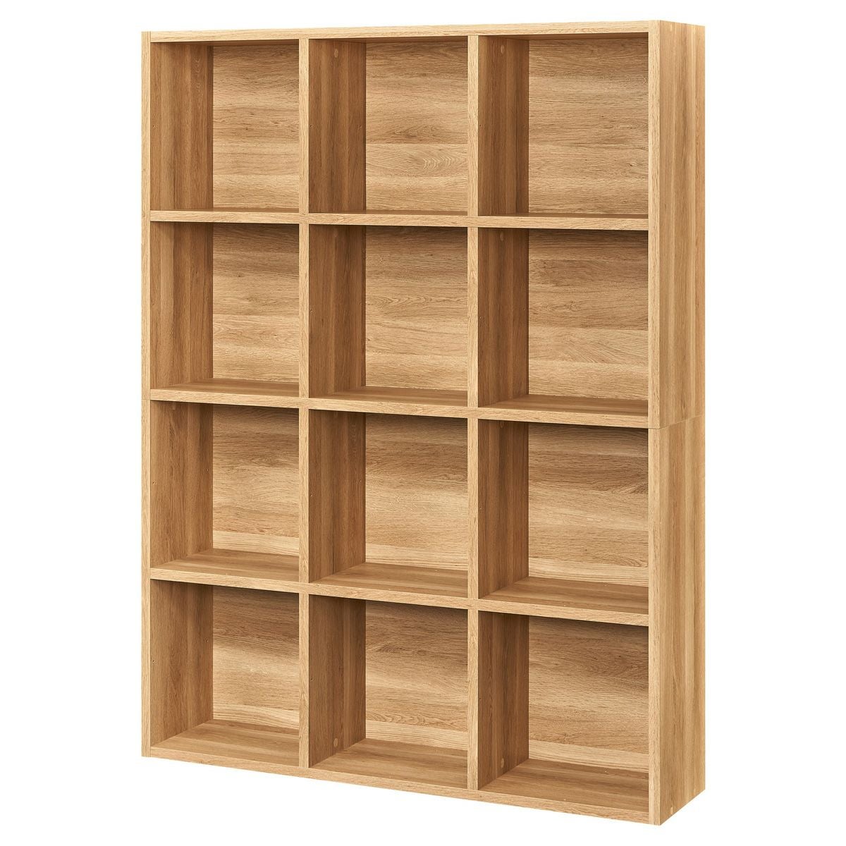 フリーラック 幅124cm 高さ165cm ナチュラルブラウン マス目ラック