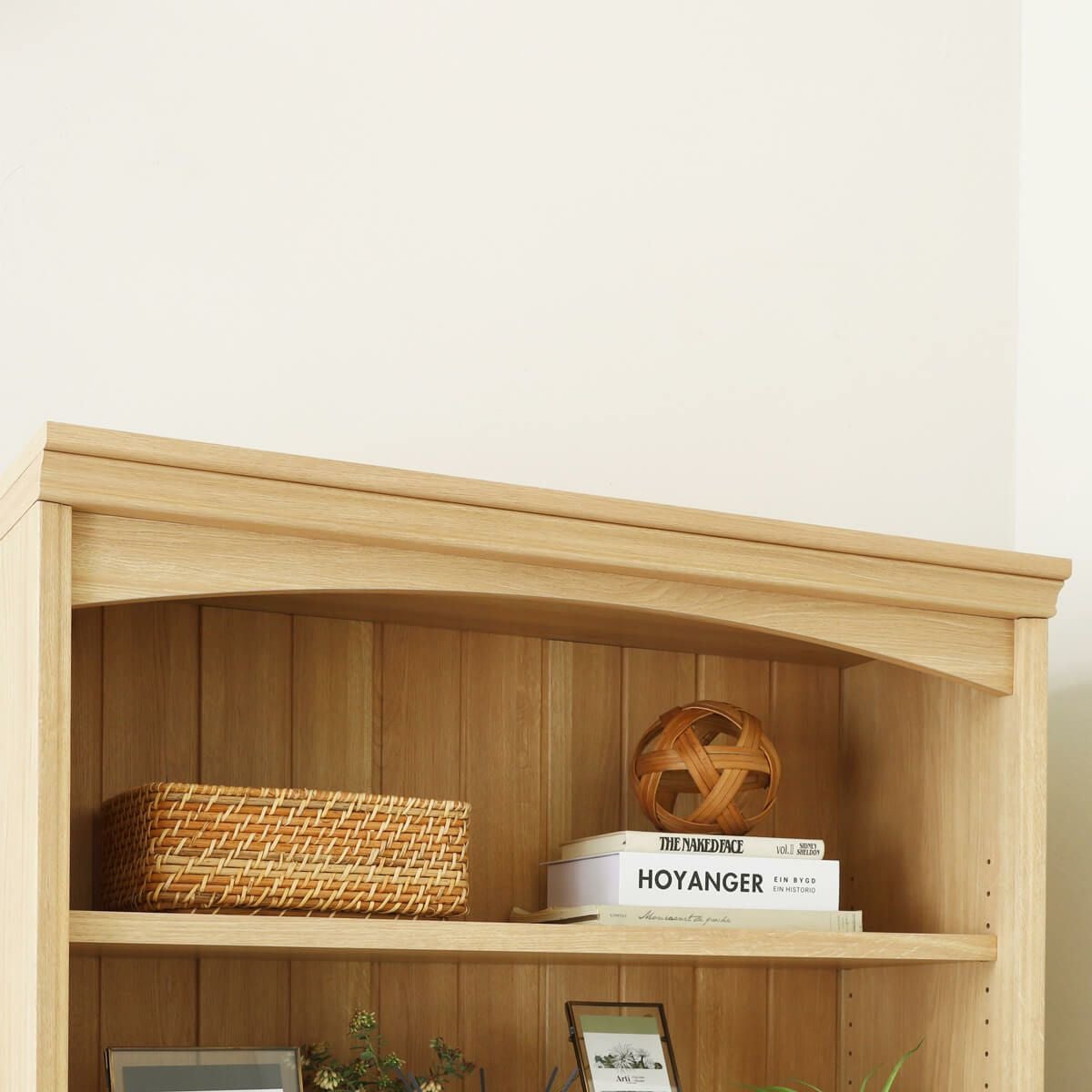 ディスプレイラック 幅87cm 高さ203cm ナチュラルブラウン シェルフ