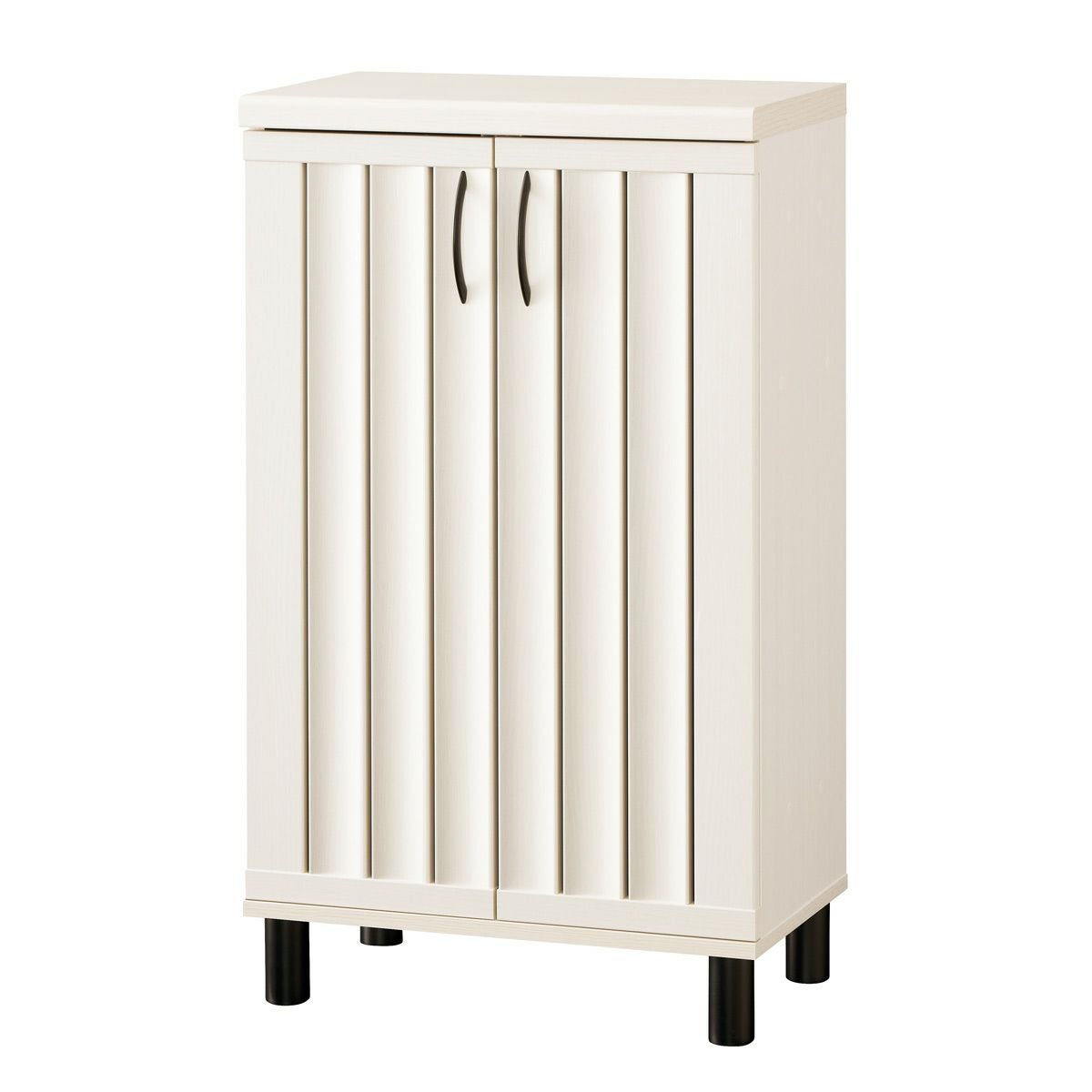 下駄箱 シューズボックス 幅60cm 高さ103cm ホワイト 白木目 通気性