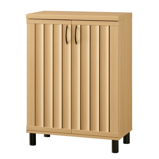 下駄箱 シューズボックス 幅75cm 高さ103cm ナチュラルブラウン 通気性 