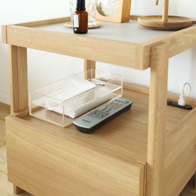 物を取り出しやすいオープン棚