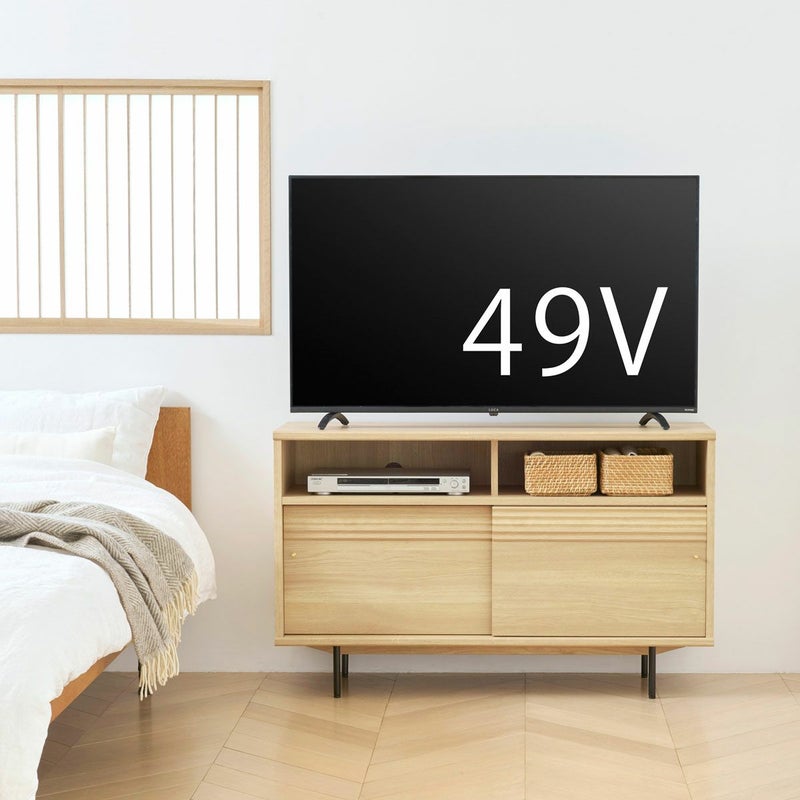 [ミドルタイプのテレビ台としても使える]50V型までのテレビを置くことができるので、ダイニングや寝室にちょうどいいミドルタイプのテレビ台としても使用できます。 ※お使いのテレビのサイズ・重量を必ずお確かめください。