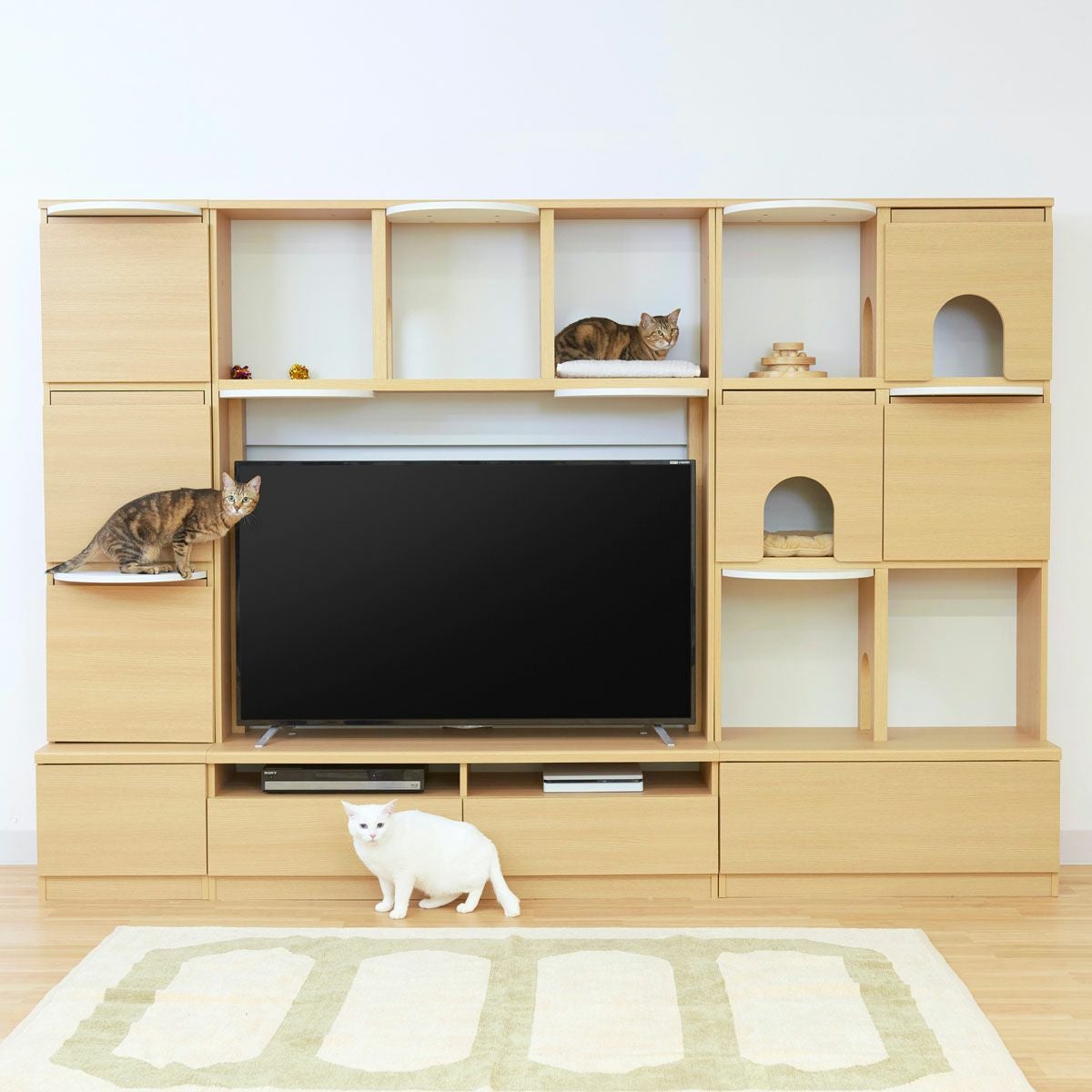 オーダー出来ます。キャットウォーク 収納棚 猫が遊べる棚・キャットウォーク付きのおすすめ本棚10選！実例もご紹介