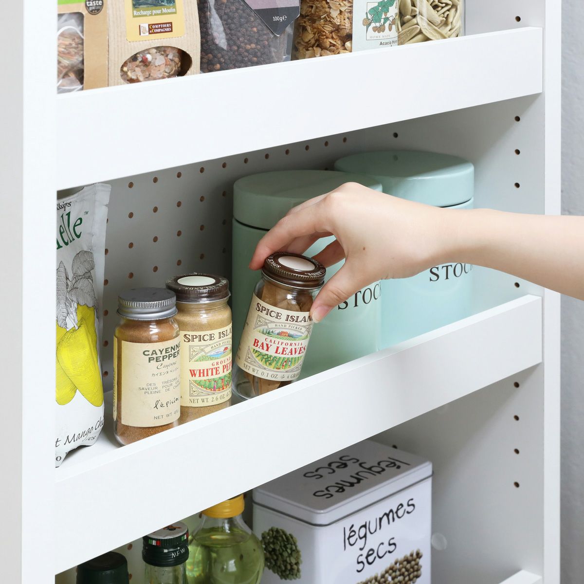 隙間収納 ストッカー 幅20cm 高さ181cm ホワイト 白単色 グレー スリム