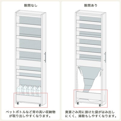 最下段の前板の位置を2か所から選べます