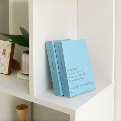 狭い方の棚は小さな物をディスプレイ