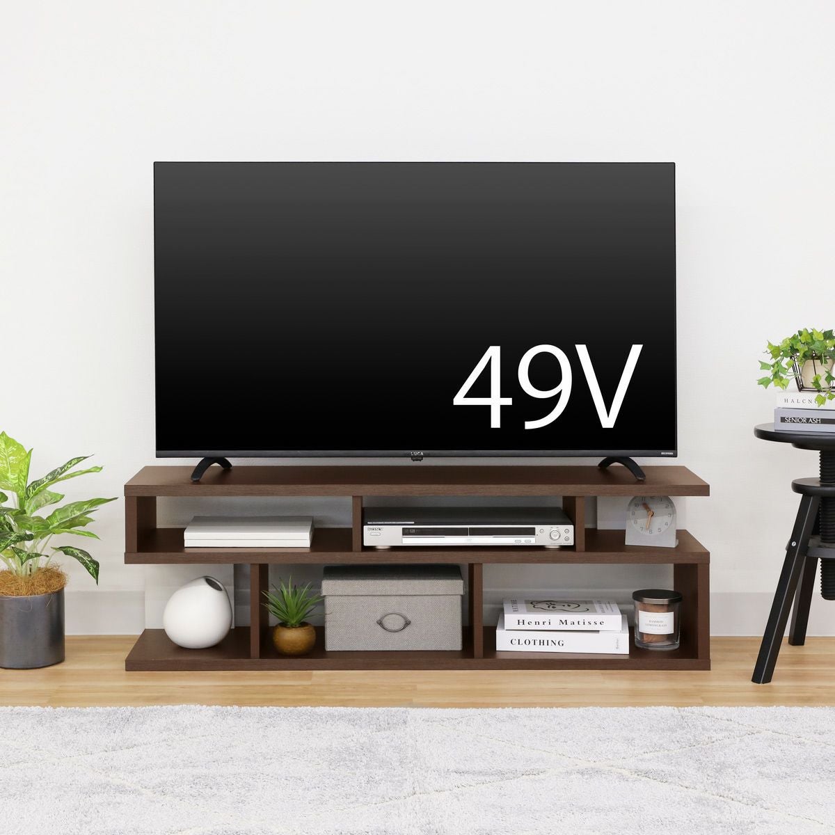 テレビ台 幅119cm 高さ39cm ダークブラウン 50V型対応 TVボード