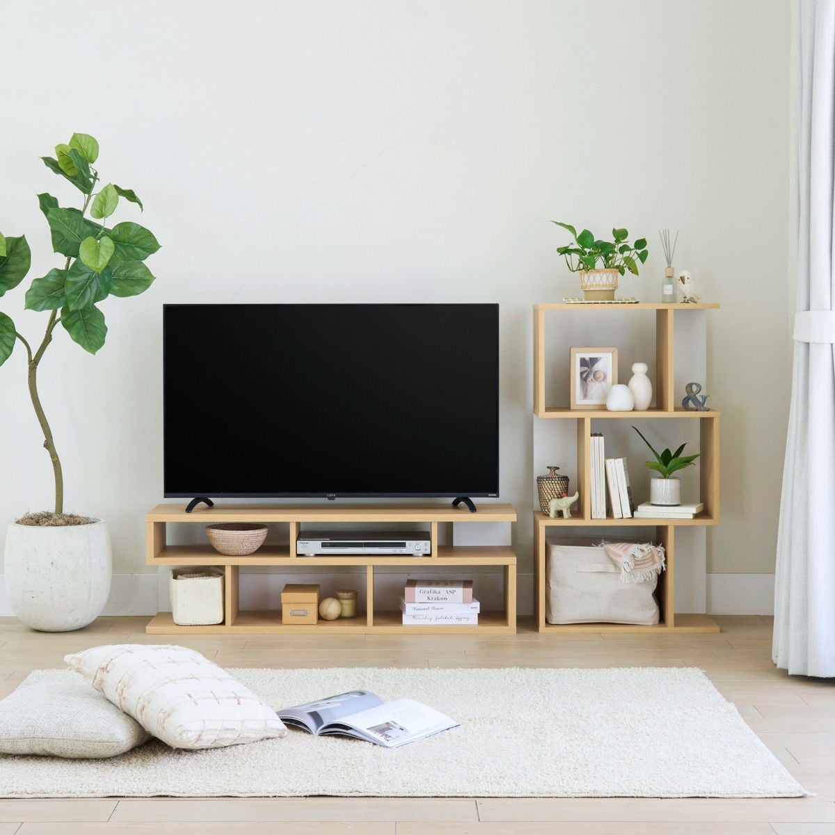 テレビ台 幅119cm 高さ39cm ダークブラウン 50V型対応 TVボード