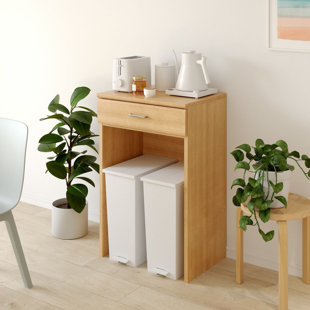 【美品】キッチン収納　木製ナチュラルテイスト　県内配送ご相談可 キッチン収納 ナチュラルブラウン系 | 家具インテリア通販のSHIRAI