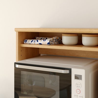 電子レンジの上のスペースを有効活用