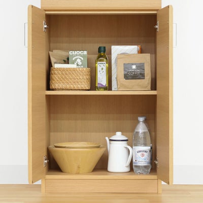 木製扉で隠す収納