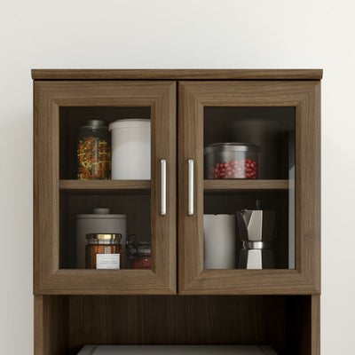 収納物が見やすいガラス扉