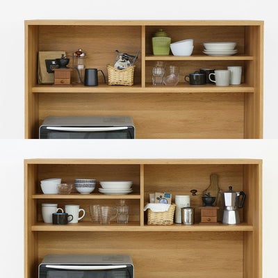 棚板の取り付け位置を選べる