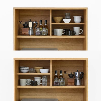 棚板の取り付け位置を選べる