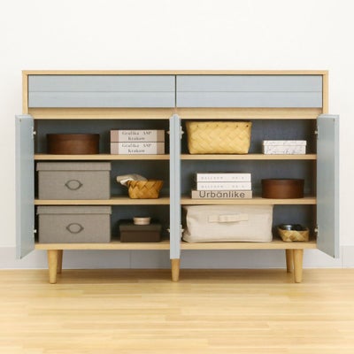 木製扉で隠す収納