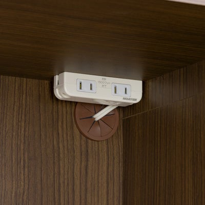 2口コンセントと配線用ゴムコーダー