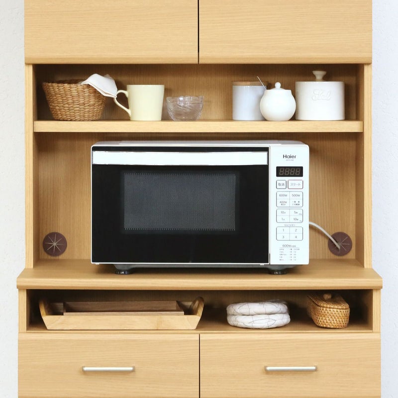 [単機能電子レンジが置けます]レンジ置き場の耐荷重は25kg。内寸幅73.7cm、奥行40cmで、単機能電子レンジが設置できます。※電気製品の説明書の設置方法をご確認の上ご使用ください